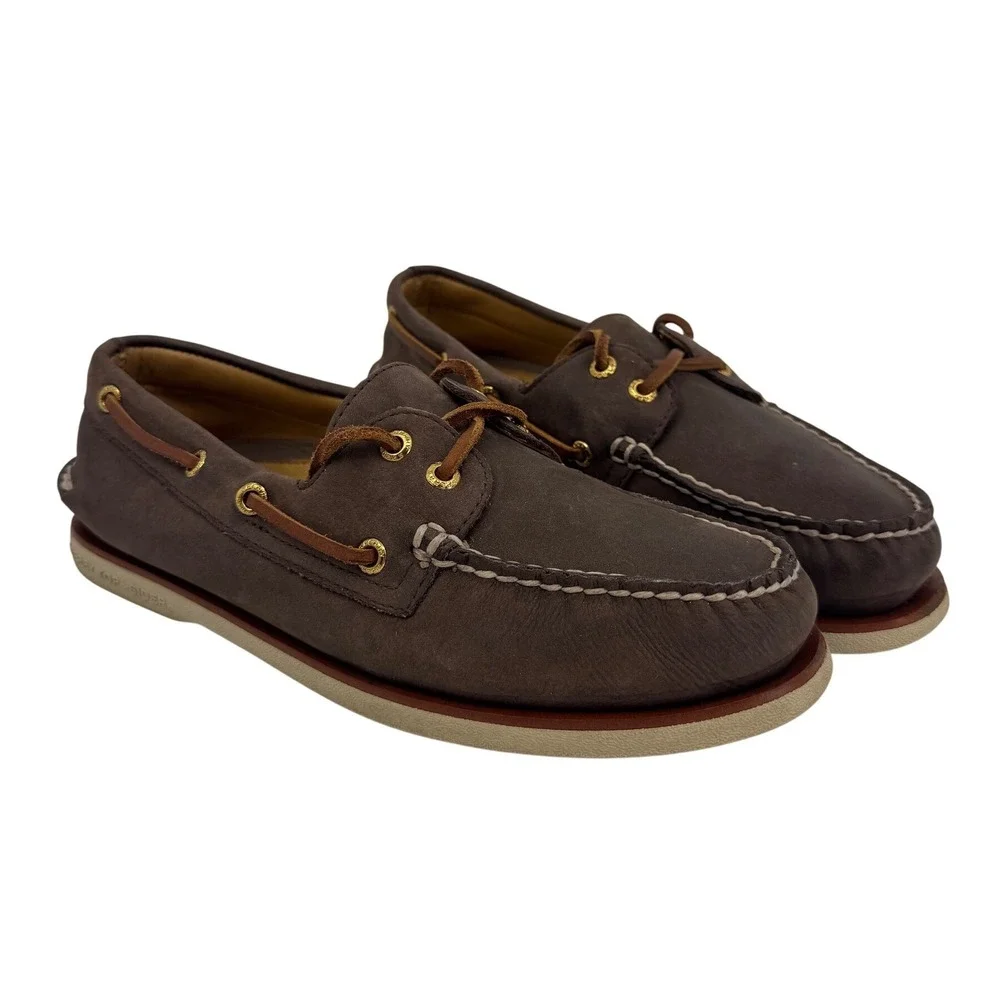Sperry‎ Gold Cup Authentic Original Boat Shoes Mens 7.5 M Brown Leather 0219493